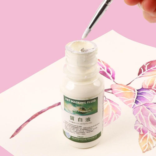 1pc Art Masking Fluid Hite Retaining Liquid Pigment Covering Solution Needle Tube Watercolor White Liquid Watercolor Painting