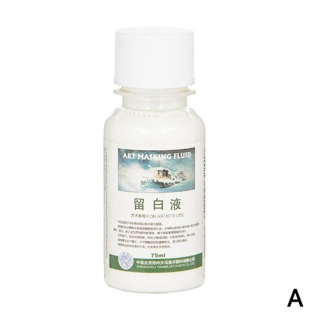 1pc Art Masking Fluid Hite Retaining Liquid Pigment Covering Solution Needle Tube Watercolor White Liquid Watercolor Painting