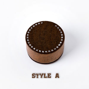 Mr Paper 9 Designs Vintage Retro Roman Numerals Clock Wooden Rubber Stamps for Scrapbooking Deco Craft Standard Wooden Stamps