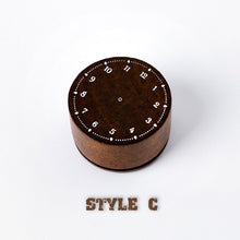 Load image into Gallery viewer, Mr Paper 9 Designs Vintage Retro Roman Numerals Clock Wooden Rubber Stamps for Scrapbooking Deco Craft Standard Wooden Stamps
