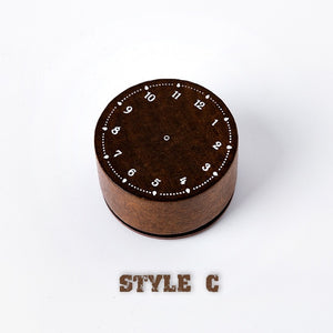 Mr Paper 9 Designs Vintage Retro Roman Numerals Clock Wooden Rubber Stamps for Scrapbooking Deco Craft Standard Wooden Stamps