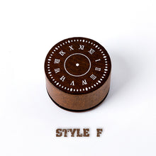 Load image into Gallery viewer, Mr Paper 9 Designs Vintage Retro Roman Numerals Clock Wooden Rubber Stamps for Scrapbooking Deco Craft Standard Wooden Stamps