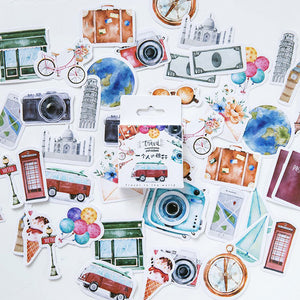 One Person Travel Decorative Stickers Adhesive Stickers DIY Decoration Diary Stationery Stickers Children Gift
